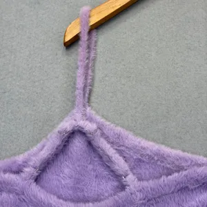 For Love‎ & Lemons Purple Fuzzy Daisy One Shoulder Mini Dress Small KSP23D101 thumbnail 8