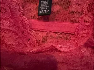 Victoria's Secret PINK Neon Hot Pink Lace Longline Bralette - Size XS thumbnail 4