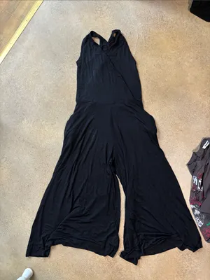 Active USA Black Sleeveless Wide-Leg Jumpsuit thumbnail 1