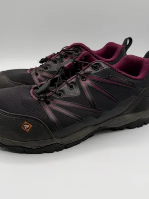 Merrell Fullbench Womens 6 Composite Toe Work Shoes Black Purple Slip Resistant thumbnail 3