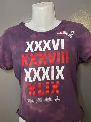 New England Patriots Shirt Womens Small Purple NFL Football Super Bowl Nike Tee thumbnail 1