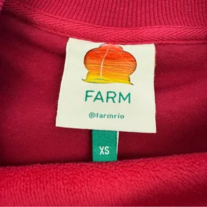 Farm Rio X Anthropologie Warm Welcome Sweatdress Sweatshirt Dress Burgundy Red thumbnail 13