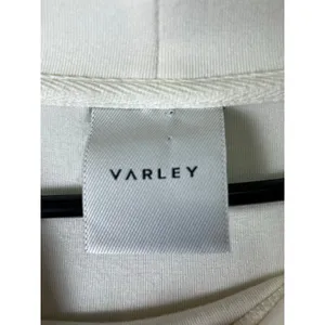 Varley Arcola Mock Neck Pullover Sweatshirt Oversized Beige Tunic XS Athleisure thumbnail 5