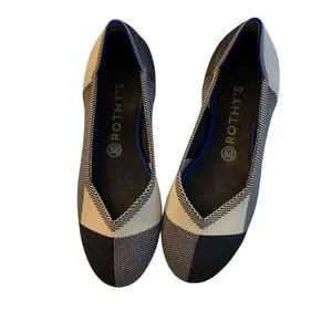 Rothy's The Flat Cap Toe black white women's size 8.5 thumbnail 2