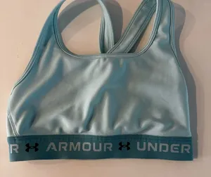Under Armour Blue Moisture Wicking Racerback‎ Athletic Workout Sports Bra thumbnail 1
