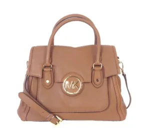 Margo Tan Leather Satchel Bag thumbnail 1