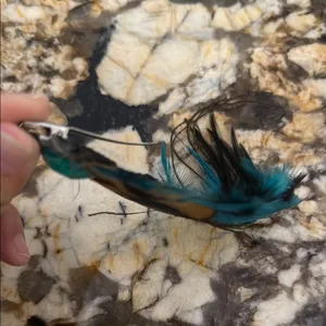 Vibrant Feather Hair Accessory Blue thumbnail 3