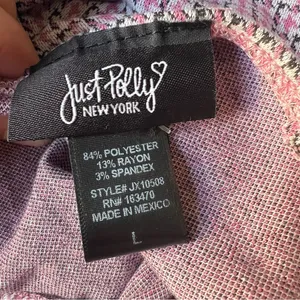 Just Polly Pink Houndstooth Crop Top Size L thumbnail 3