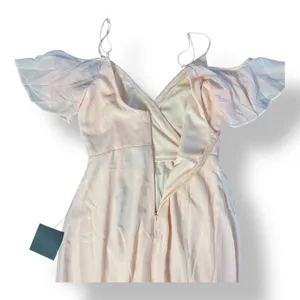 Lulus NWT Brilliant Perfection Blush Pink Cold-Shoulder Tiered Maxi Dress Size S thumbnail 6