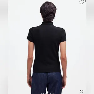 NWT Madewell Black Short-Sleeve Mockneck Tee S Sold Out! thumbnail 4