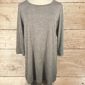 Simply Noelle Women’s Gray 3/4 Sleeve Tunic Size S/M (8-10) thumbnail 3