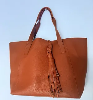 Tanger Brown Vegan Leather Shoulder Bag Tote thumbnail 1