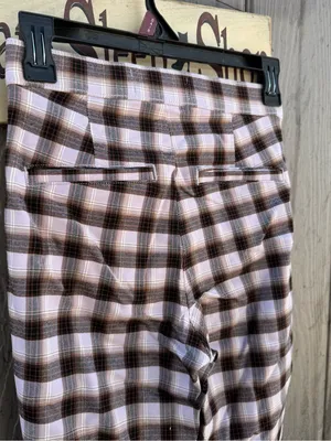 Hollister Black & White Plaid Skinny Pants thumbnail 4