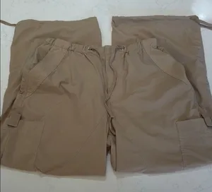 Oh Polly Oversized, Wide Leg, Parachute Cargo Pants. Size Large. thumbnail 1