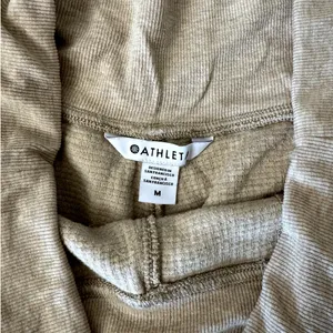 EUC Athleta Waffle Knit Joggers Beige Tan Women's Size Medium - So Soft! thumbnail 4