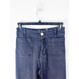 ANTHROPOLOGIE MAEVE The Colette Black Cropped High. rise Wide Leg Jeans 28 Boho thumbnail 9