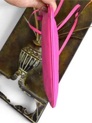 kate spade Hot Pink Leather Crossbody with Gold Logo thumbnail 8