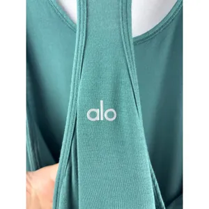 Women’s Alo Medium Grayish Green Racerback Sports Tank thumbnail 4