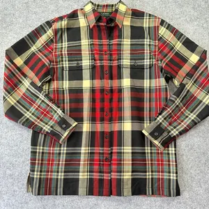 Lauren‎ Ralph Lauren Women's Wool Plaid Button Down Shirt Red Black LRL Logo thumbnail 2