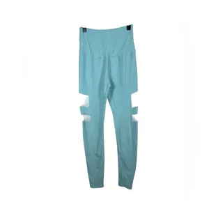 Beyond Yoga Leggings Small‎ Aqua Blue Mesh Panel High Rise Yoga Pants thumbnail 2