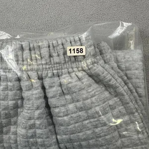 Princess Polly Quilted Sweatpants Womens XS Waffle Knit Jogger Gray High Rise thumbnail 6