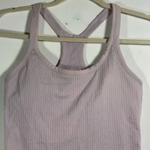 Lululemon‎ Ebb to Street Tank Top Light Purple Ribbed Racerback Built in Bra 6 thumbnail 6