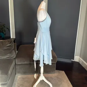 Women’s Short Pale Blue Homecoming Party Halter Dress Corset Back Size 8 **READ thumbnail 3