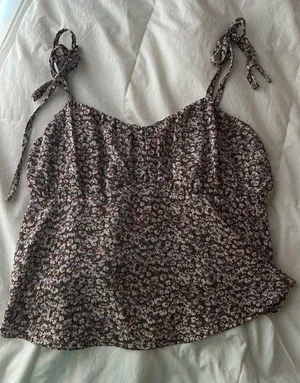 Cropped Floral Tank Top Multi thumbnail 1