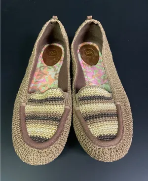 The Sak Women's Gold & Brown Knitted Shoes/Flats SIze 10 SKU 1823 thumbnail 1
