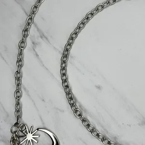 Draped Moon Star Silver Tone Chain Link Belt One Size (OS) ✨ thumbnail 7