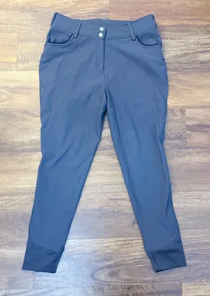 LeMieux Womens Full Seat Silicone Grip Breeches Charcoal Gray Size US 30 UK 14 thumbnail 1