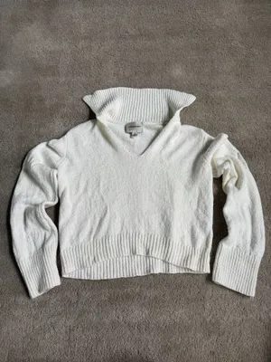 Industry Republic Clothing White Turtleneck Sweater – Size Medium thumbnail 2