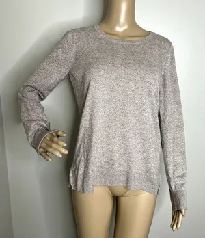 Old Navy Tan Crewneck Knit Sweater thumbnail 1