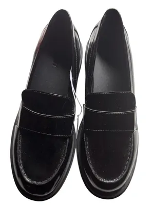 Old Navy Chunky Heel Women's Black Penny Loafers Size 8 New With Tag thumbnail 9