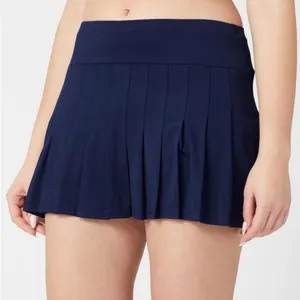Id Ideology Pleated Active‎ Solid Skort Women Lg Navy Blue Collegiate Flowy Girl thumbnail 1