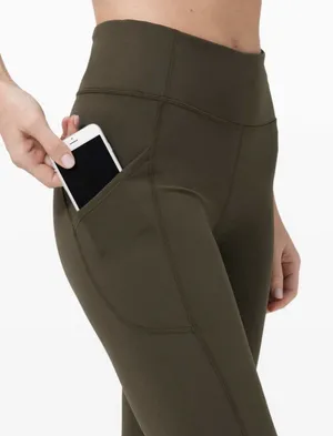 Lululemon Invigorate High Rise Tight 25” Leggings In Dark Olive Women’s Size 10 thumbnail 1
