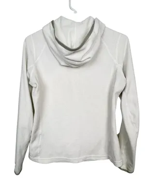 NORTH FACE Polartec Classic Women’s White Fleece Zip Hoodie Size S thumbnail 3