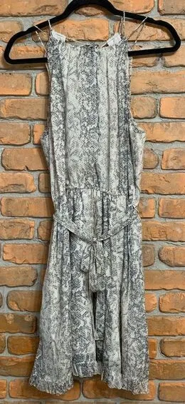 A&F Abercrombie & Fitch Dress Size Medium Gray‎ Snake Print Sleeveless Mini Midi thumbnail 1