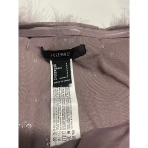 Faux Fur-Trim Sequin Crop Top by Forever 21, size small thumbnail 5