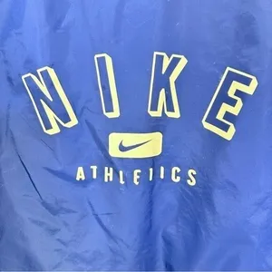 Nike 90s Streetwear‎ Vintage Navy Blue and Yellow Logo Windbreaker Womens Size M thumbnail 9