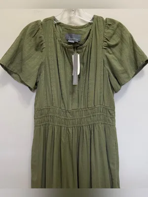 Anthropologie NWT Somerset Tiered Maxi Dress Pockets in Moss Green Size XS NEW thumbnail 6