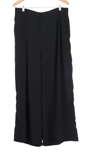 Tronjori Black Wide Leg Palazzo Pants High Waist Pleated Trousers XXL thumbnail 1
