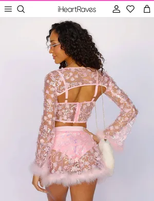 iHeartRaves Sparkling Spell Floral Ultra Crop Top thumbnail 2