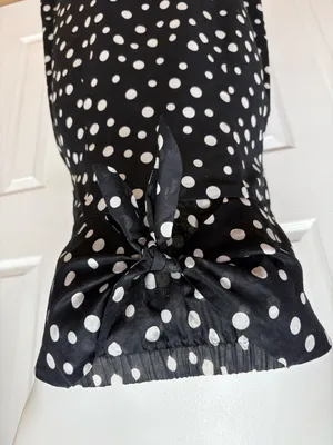 Jill Michelle Black Ad‎ White Polka Dot Strapless Midi Dress - Size 8. thumbnail 4
