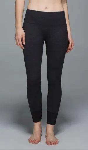 Lululemon Ebb to Street Legging 4 Heathered Black Seamless Mid Rise thumbnail 1