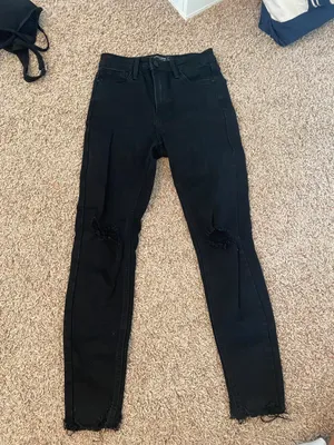 High Waist Ripped Skinny Jeans thumbnail 1