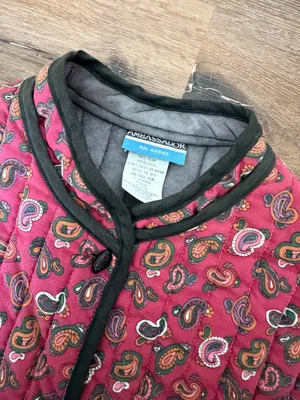 Vintage Pink Paisley Quilted Coat thumbnail 4