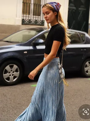 Free People Gold Coast Knit Maxi Skirt Bottled Blue Size XS thumbnail 2