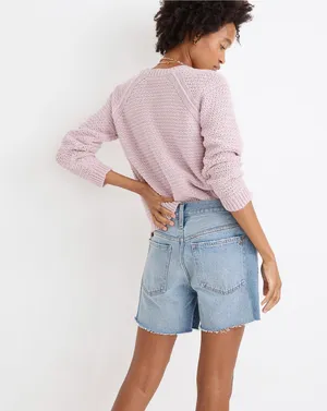 Madewell Womens Relaxed Mid-Length Denim Shorts Size 23 thumbnail 2