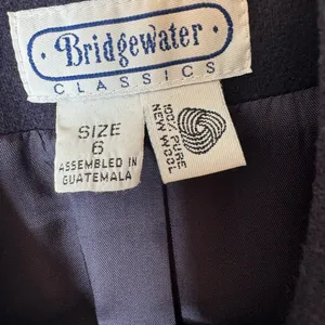 Vintage Women’s Bridgewater Classics Wool Blazer Shoulder Pads gold hardware 6 thumbnail 4